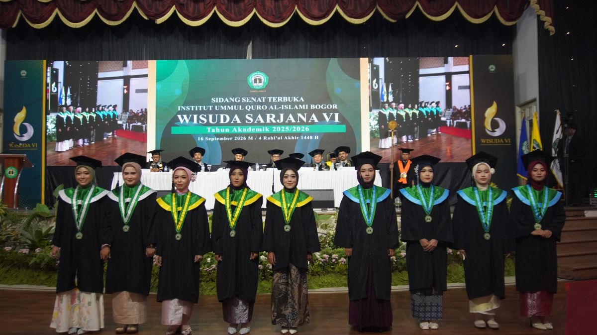 Sembilan Lulusan Berprestasi Bersinar di Wisuda VI IUQI Bogor, Siti Fauziah Raih IPK Sempurna