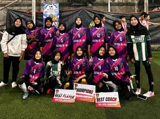 SMP Al Nur Cibinong Sabet Juara 1 Futsal Putri HDZA Championship, Borong Dua Gelar Individu
